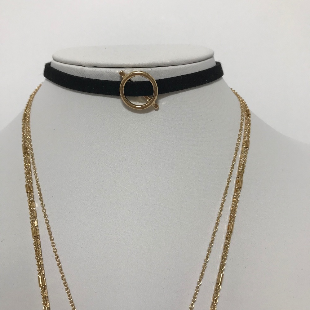 Boho Multi Layer Long Pendant Choker Necklace - Picture 5 of 7